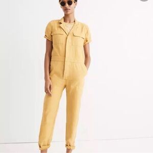 Madewell S Goldenrod Yellow Jumpsuit Women Utility Boilersuit  Romper